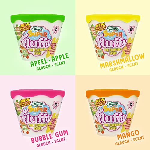SLIMY Super Fluffy 100g Grün Spielmasse im Becher - der flaumigste Original Slimy Slime, lustig duftende Schleim Knete für Kinder
