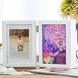 WEISHY 母の日のプレゼント ソープフラワー フォトフレーム 誕生日プレゼント 女性 造花 ギフト 結婚祝い 卒業祝い 枯れない花 写真立て 還暦祝い 退職祝い 古希祝い 敬老の日 小物 インテリア フラワーボックス