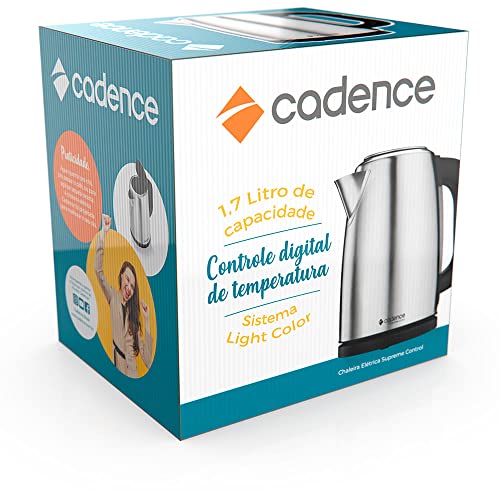 Chaleira Elétrica Cadence Supreme Control, 220V, Inox, 1,7L, CEL505 glide