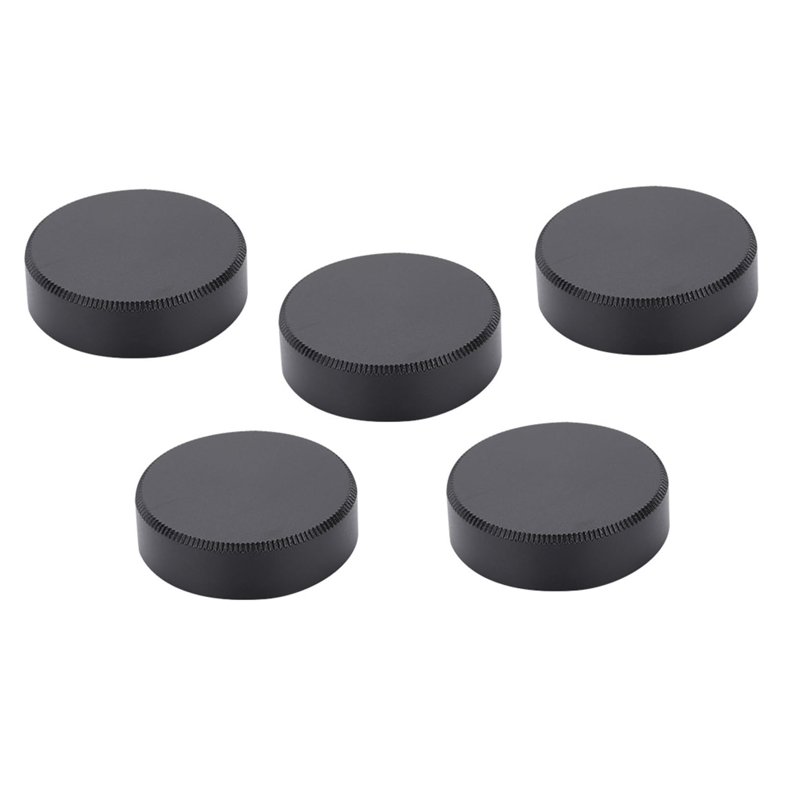 Nutriess C Mount Rear Lens Cover Cap 27mm 5pcs Black Metal Protective Design for CCTV TV Camera Lenses (Black)