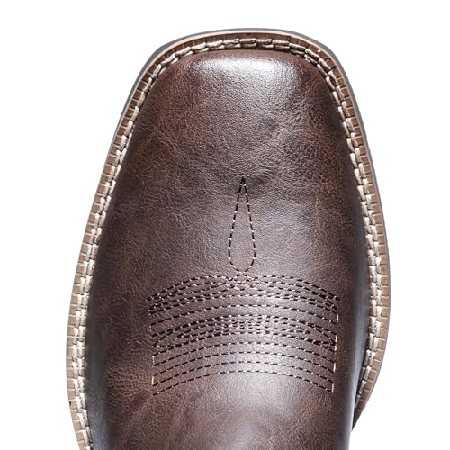 Image of IXU Cowboy Boots For Men Square Toe Ankle Boots