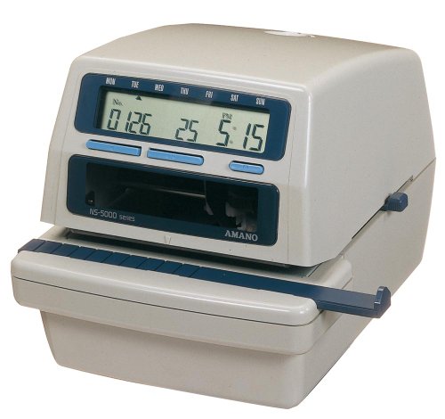 AMANO NS5000 タイムスタンプ　中古 取扱説明書コピー付き Amazon | アマノ タイムスタンプ NS5000 | タイムカード本体