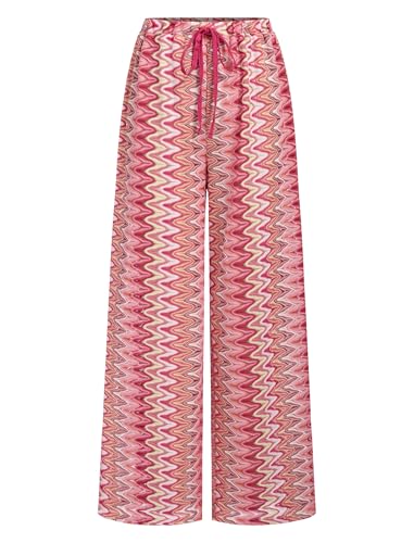 Image of ZAFUL Womens Beach Cover Up Pants Sexy Crochet Drawstring Elastic Boho Swimsuit Cover Up Long Pants Beach Wear