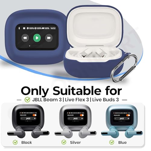 Image of Soft Silicone Case Cover for JBLL Beam 3 | Live Flex 3 | Live Buds 3 (Blue)
