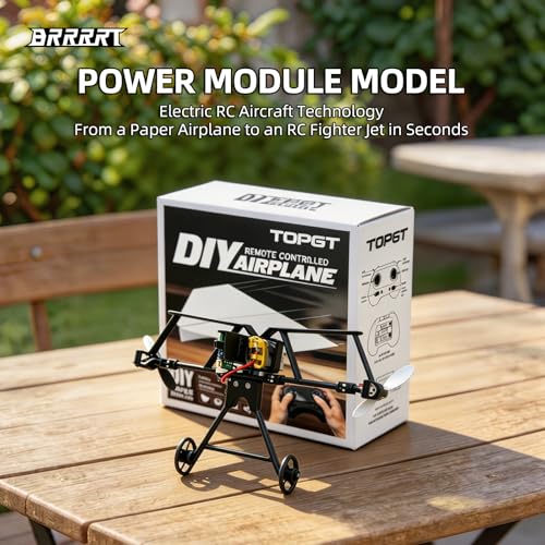 Image of BRRRRT RC Paper Airplane Kit, DIY Remote Control Airplane with Gyro Stabilizer, Dual Propellers, Lightweight Foldable Easy to Fly for Hobbyists & Beginners