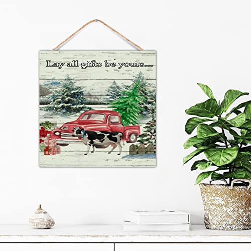 Nain de Noël camion rouge déco bois pour offrir