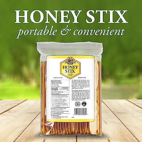 Dutchman's Gold Honey Stix - 100 x 5g - Sticks 100% Farmed & Packed in Canada - Pure Honey Packets from Canadian Hives - Honey Stick Set - Pure Honey Sachets - Image 3