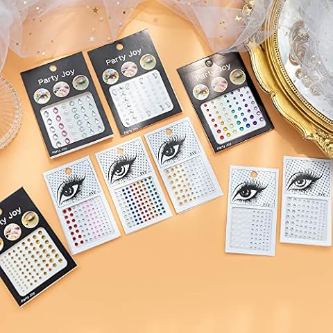 Face Gems Eye Jewels for Women Rainbow Gems Stickers Eye Body Face Gems Jewels Gifts Rave Party Club Costume Makeup Concert Outfits Festival Accessories (Rainbow) Cover