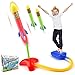 deAO Pédale à Lance Fusée Set de Jeu pour Enfant Paquet de 2, Fusées Incluses Activité d’Intérieur et d’Extérieur