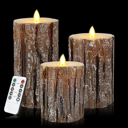 Vickiss-Flameless-Candles-Battery-Operated-Candles-4-5-6-Set-of-3-Birch-Effect-Real-Wax-Pillar-LED-Candles-with-10-Key-Remote-and-Cycling-24-Hours-Timer Vickiss Flameless Candles Battery Operated Candles 4 5 6 Set of 3 Birch Effect Real Wax Pillar LED Candles with 10 Key Remote and Cycling 24 Hours Timer