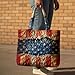 Fashion Flag Tote Bags Women,Star Stripes Graphic Shoulder Grocery Tote Bag Large Handbags l Leopard-print national flag