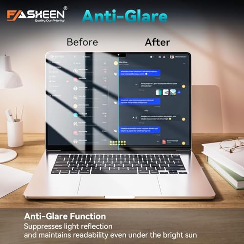 Image of FASHEEN AntiBlue Light Matte AntiGlare Screen Guard Compatible With MacBook Neo 2026 A18 Pro Chip 13 Inch A3404 Flexible Fiber 9H Hardness Screen Protector Not a Tempered Glass