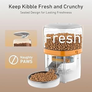 Automatic Cat Feeder, 3L Cat Food Dispenser with Anti-Jam Design, Over 180-day Battery Life, 1-6 Meals Per Day with Stainless Steel Cat Bowl, Keep Dry Food Fresh, Timed Pet Feeder Also for Small Dog — photo 4 of 6