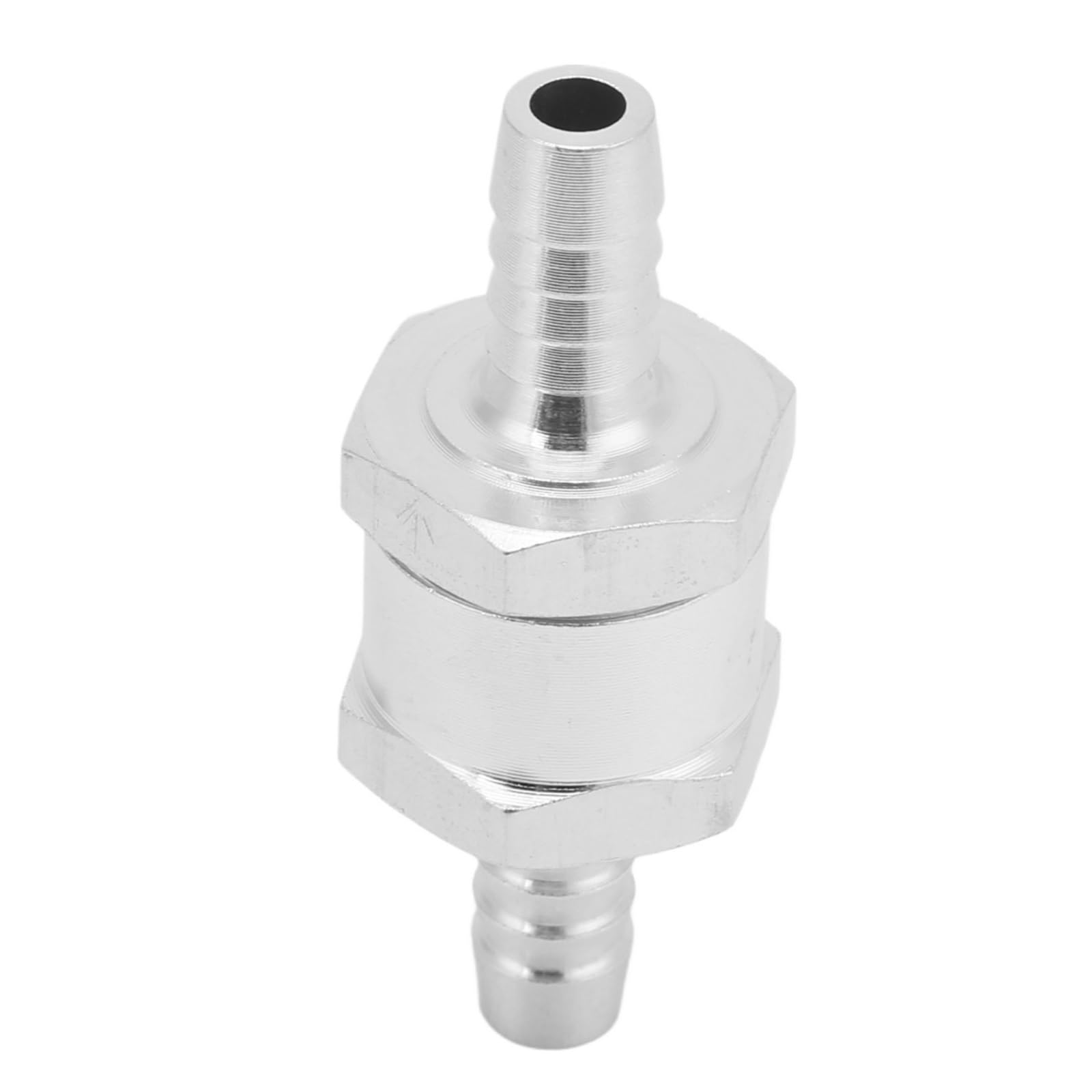 Automotive Solenoid Valve Aluminum Alloy Check Valve Non Return One Way for Fuel Gasoline Oil Petrol Diesel Water Fuel Shut Off Solenoid(8mm)
