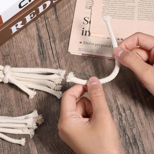 Mèches rondes en coton tressé pour lampe à huile 6,4 mm | Lot de 100