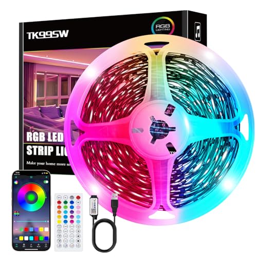 LED Strip 15m RGB LED Streifen Mit Feranbedienung Bluetooth App Dimmbar Farbwechsel Musik Sync Timer Einstellung Band Selbstklebend Beleuchtung Für Schlafzimmer/Decke/Schrank/Party Ornament