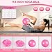 Goocrun Pilates Ring Set Exercise Equipment with Fabric Resistance Bands Set, Pilates Ball, Sliding Disks – Workout Equipment Home Gym Includes Complete Fitness Poster (Pink)
