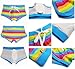 Sipumia Men's Square Leg Swimwear Pride Rainbow Swim Briefs Bikini Board Surf Shorts Boxer Swimming Trunks Stripe LGBT Pride-01 XXL