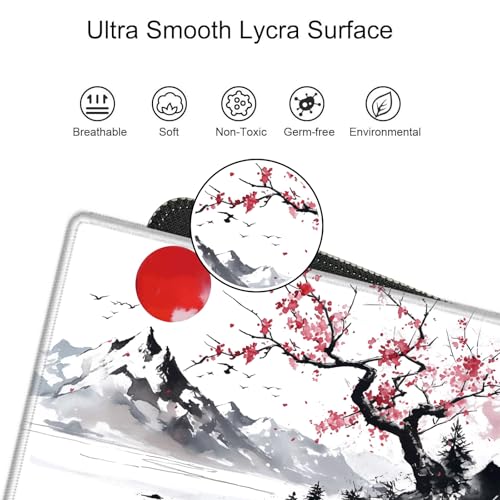 Image of Gaming Mouse Pad 36x24 Desk Mat Large Mousepad Cherry Blossom Desk Pad Big Computer Mat Extended Mouse Mat Non Slip for Women Work Home