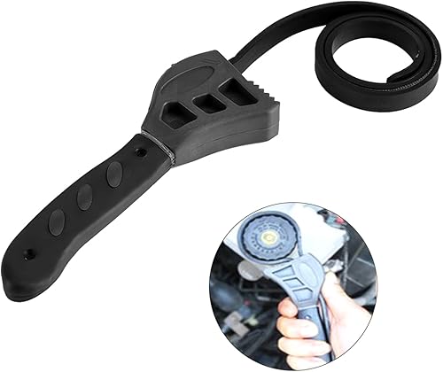 Miniatura 8 de Tyenaza Llave de filtro de aceite, llave de goma para abridor de tarros, llave de tubo para filtro de aceite, correas ajustables para filtro de
