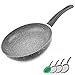 Produktbild GadHome Premium 20cm Antihaft Bratpfanne | Pfanne Induktion | Hochwertige Aluminium Pfanne mit Ergonomischem Griff | Graustein Granit Effekt