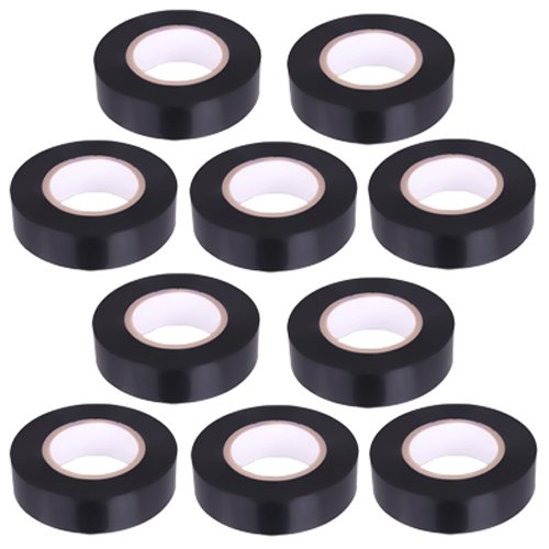 K24 - Klebebänder 10401 Stück PVC Isolierband Klebeband 10 Meter lang 15 mm breit schwarz