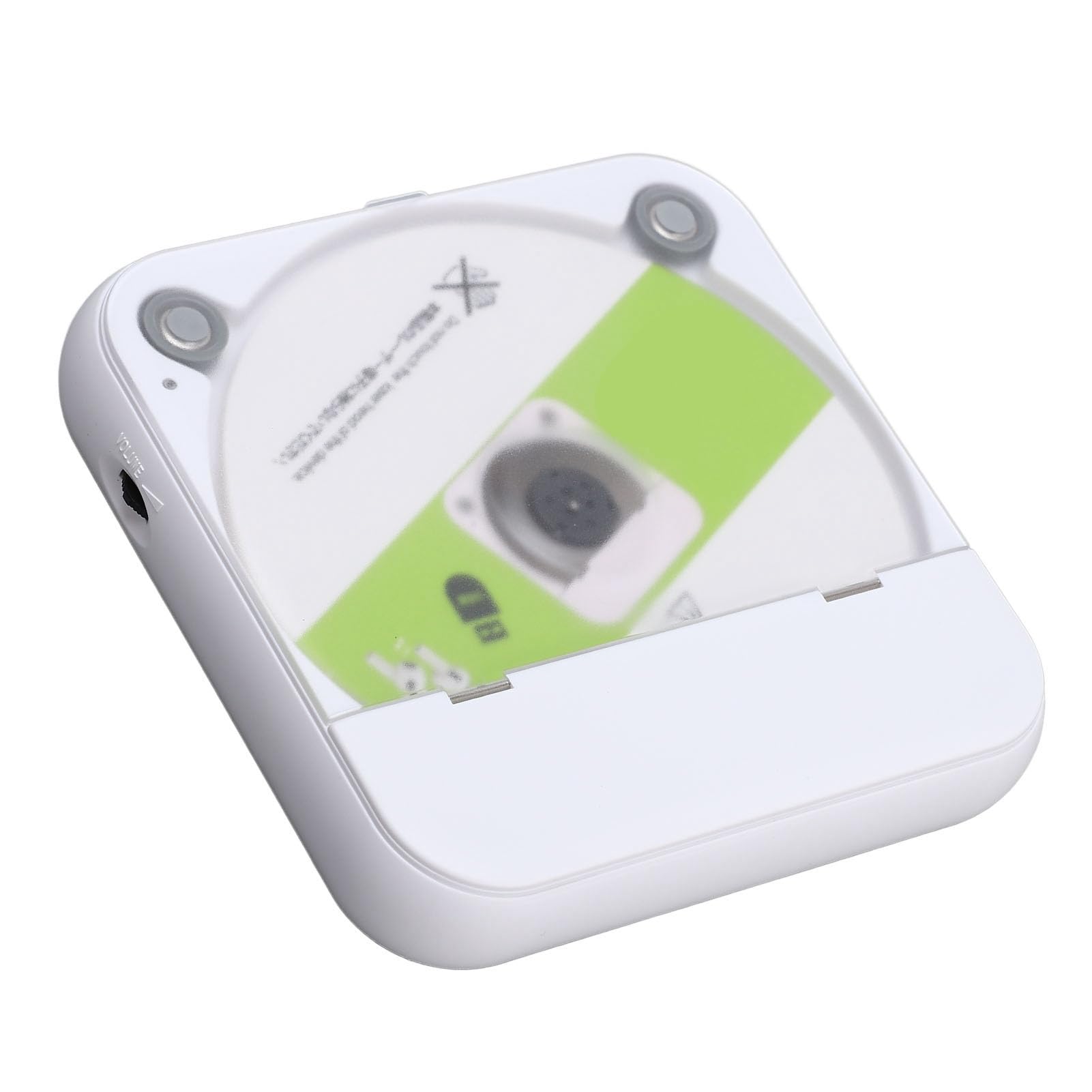 Generic Lettore CD Portatile Bluetooth Lettore Musicale Ricaricabile per Viaggi in Auto, CD Compatto con Auricolare, ABS Bianco