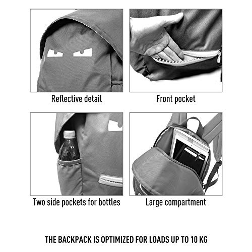 Image of ZIPIT Grillz Backpack for Kids with Extra Side Pocket, Camo Grey