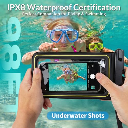 Floating Waterproof Phone Case 2-Pack, IPX8 Certified Waterproof Phone Pouch, Dry Bag for 7 IN Cellphone with Neck Strap, Water Protector Bag for Cruise Boat Beach Travel Essentials (Black Green) - image 7