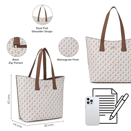 Image of Lavie Women's Mono LL Harper Tote Bag for Women | Tote Bag for Work | Ladies purse | Stylish Shoulder Bag | Gift for Women