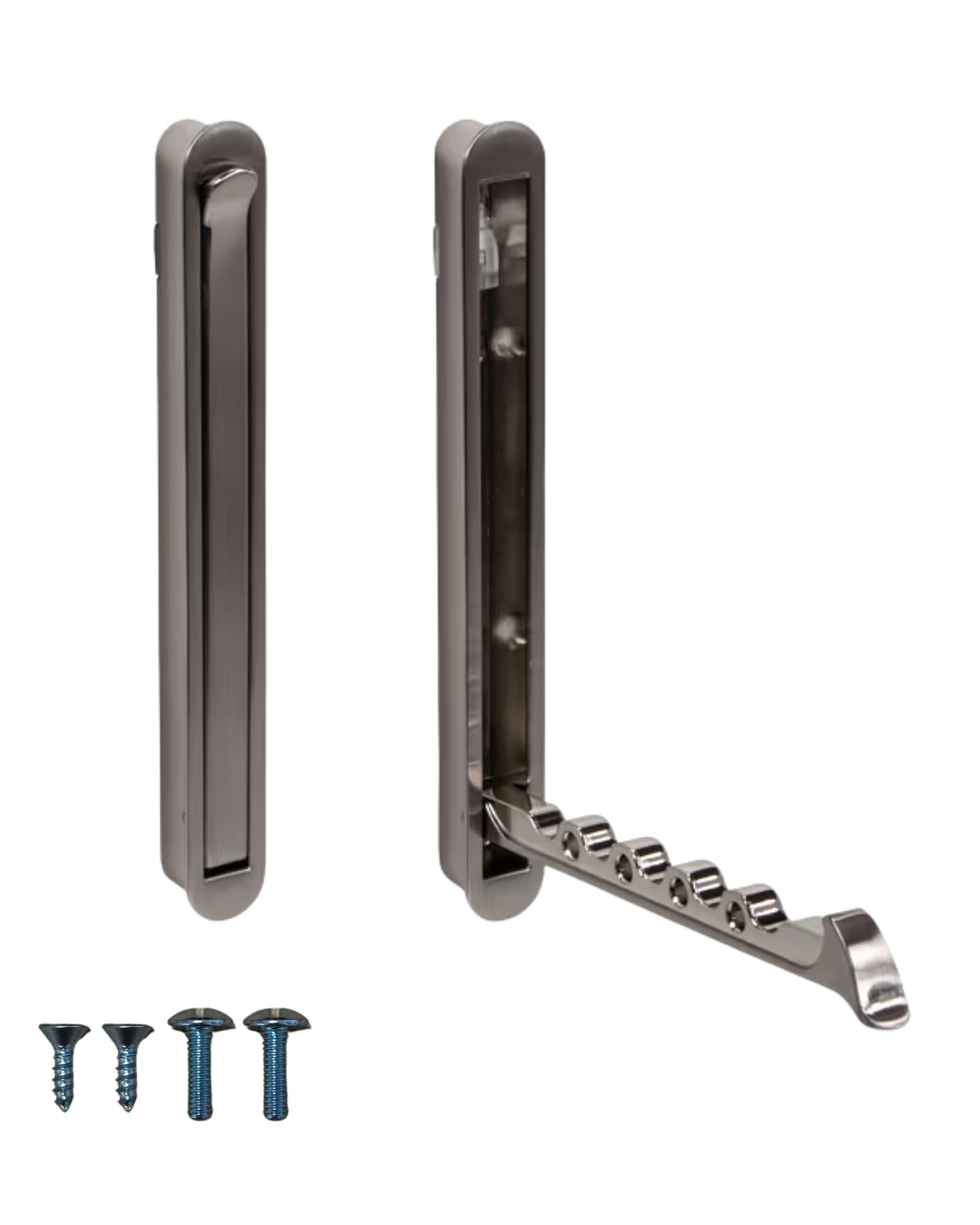 Gedotec Fold Up Wall Hooks | Slip-Free Coat Rack with 22 lbs. Weight Capacity | MITAL Stainless Steel Look | Foldable & Wall Mounted Rack for Hanging | Hat & Towel Organizer | 140x16/128 mm | 1 Piece
