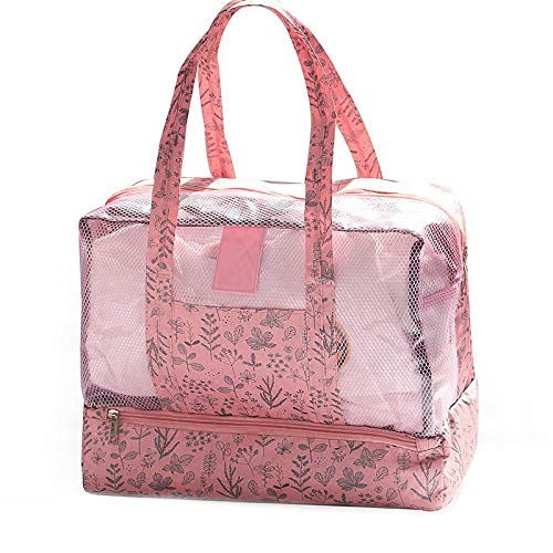 Borsa Da Toilette In Rete Da 2 Pezzi, Borsa Da Doccia, Borsa Da Viaggio Portatile, Borsa Da Viaggio Di Grande Capacità, Adatta Per Palestra, Viaggi, Campeggio