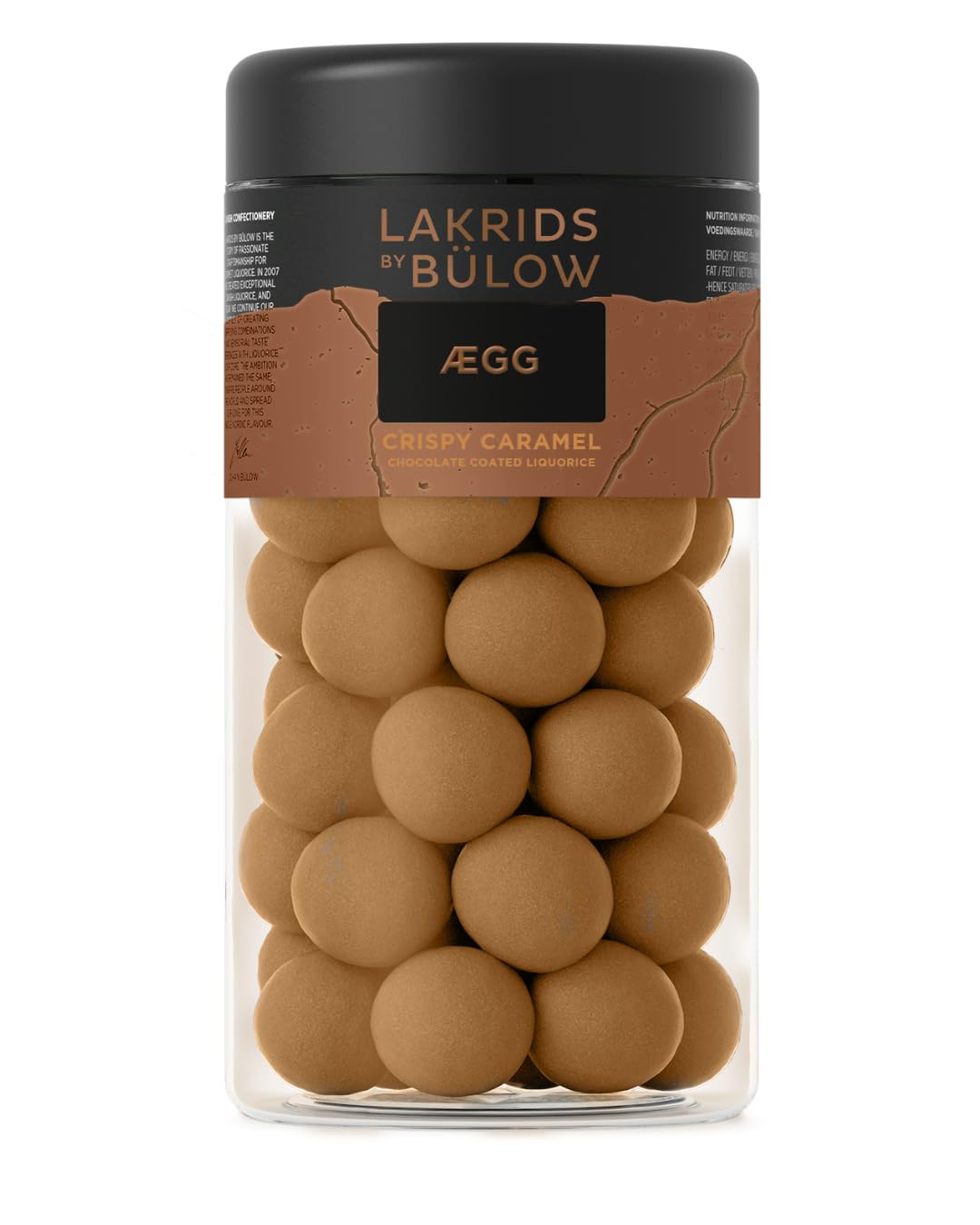 LAKRIDS BY BÜLOW - Crispy Caramel - 10.4 oz - Chocolate Covered Gourmet Licorice - Black Licorice Coated in Dulce Chocolate and Sea Salt Flakes