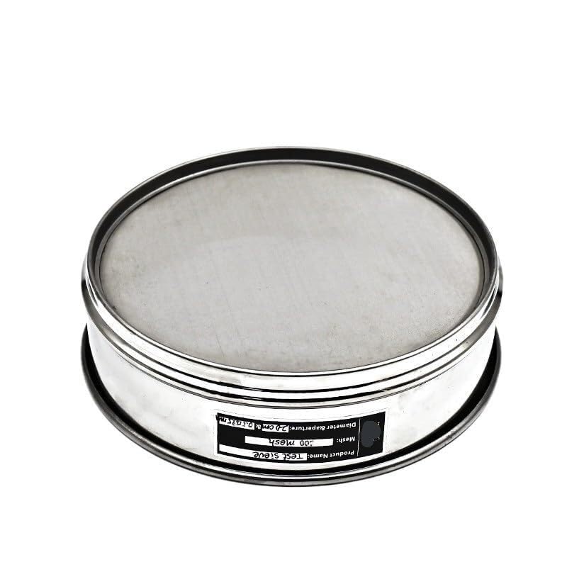 Hochpräzises 20-cm-Labortestsieb aus Edelstahl – 500 Mesh (0,03 mm) for Probenahme und Analyse, 1 Stück