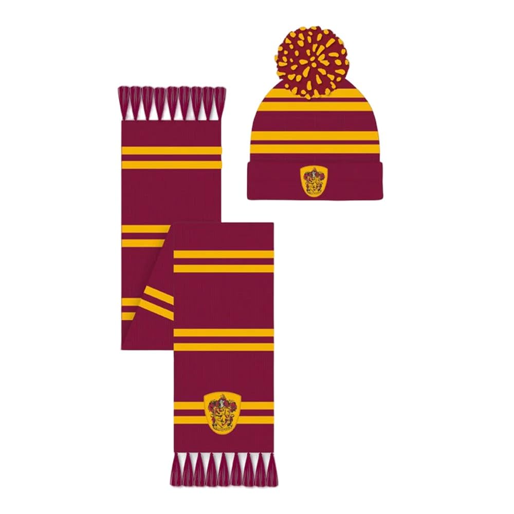 Harry Potter Gryffindor Hat & Scarf Set