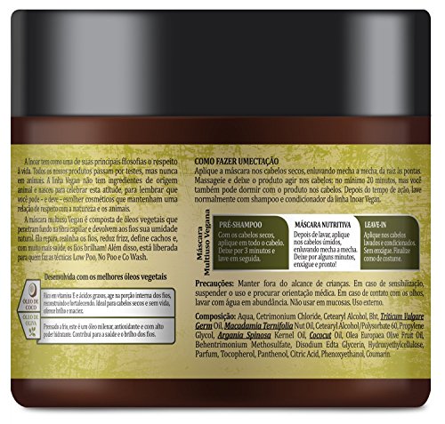 Inoar 50211 - Máscara Vegan com Óleo de Coco e Oliva 500g