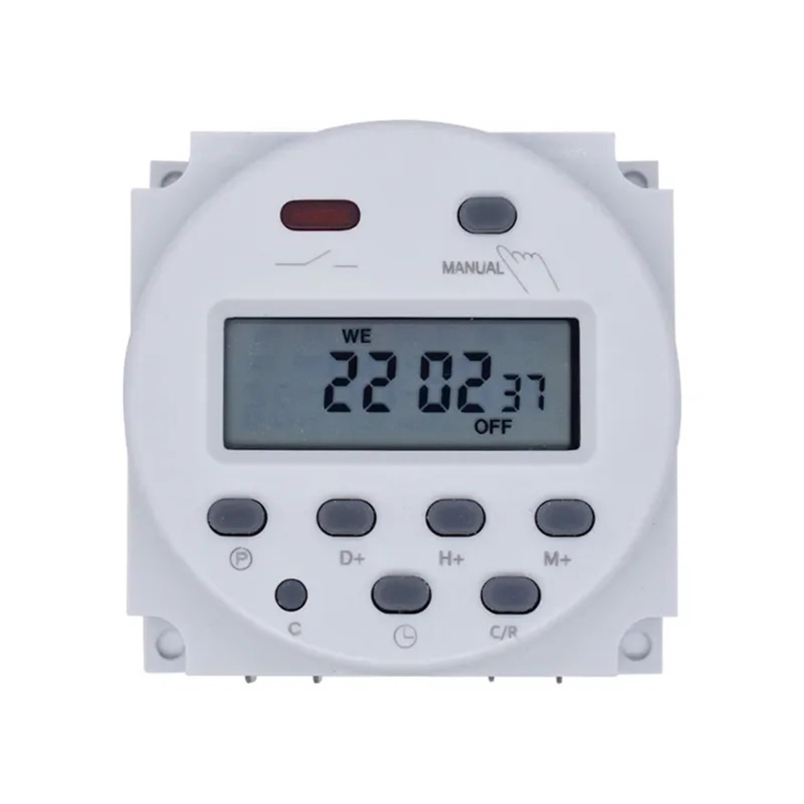 Temporizador de 220 V, 110 V, 24 V, 12 V, CN101A, temporizador de alimentación digital, relé programable, interruptor de tiempo, 16 A, CN101 (cubierta de cable de temporizador, 12 V)