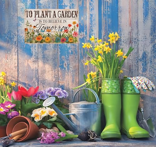 Cartel Vintage para Jardín de Metal 8x12 Pulgadas miniatura 4
