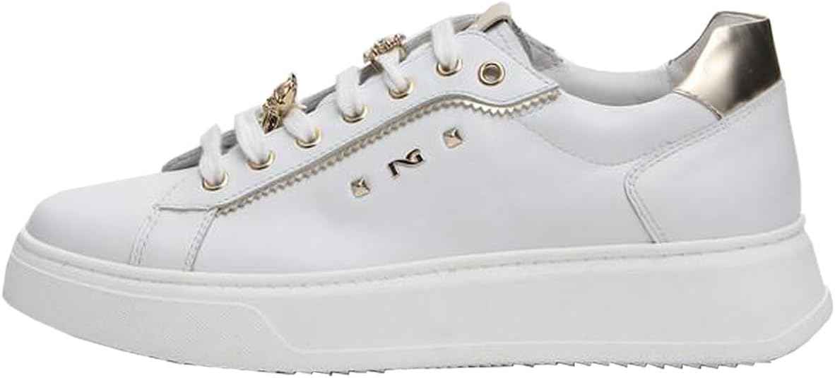 Nero Giardini Sneakers Basse Donna I117021D - Poliestere, Suola Gomma, Tacco Piatto, Stringate