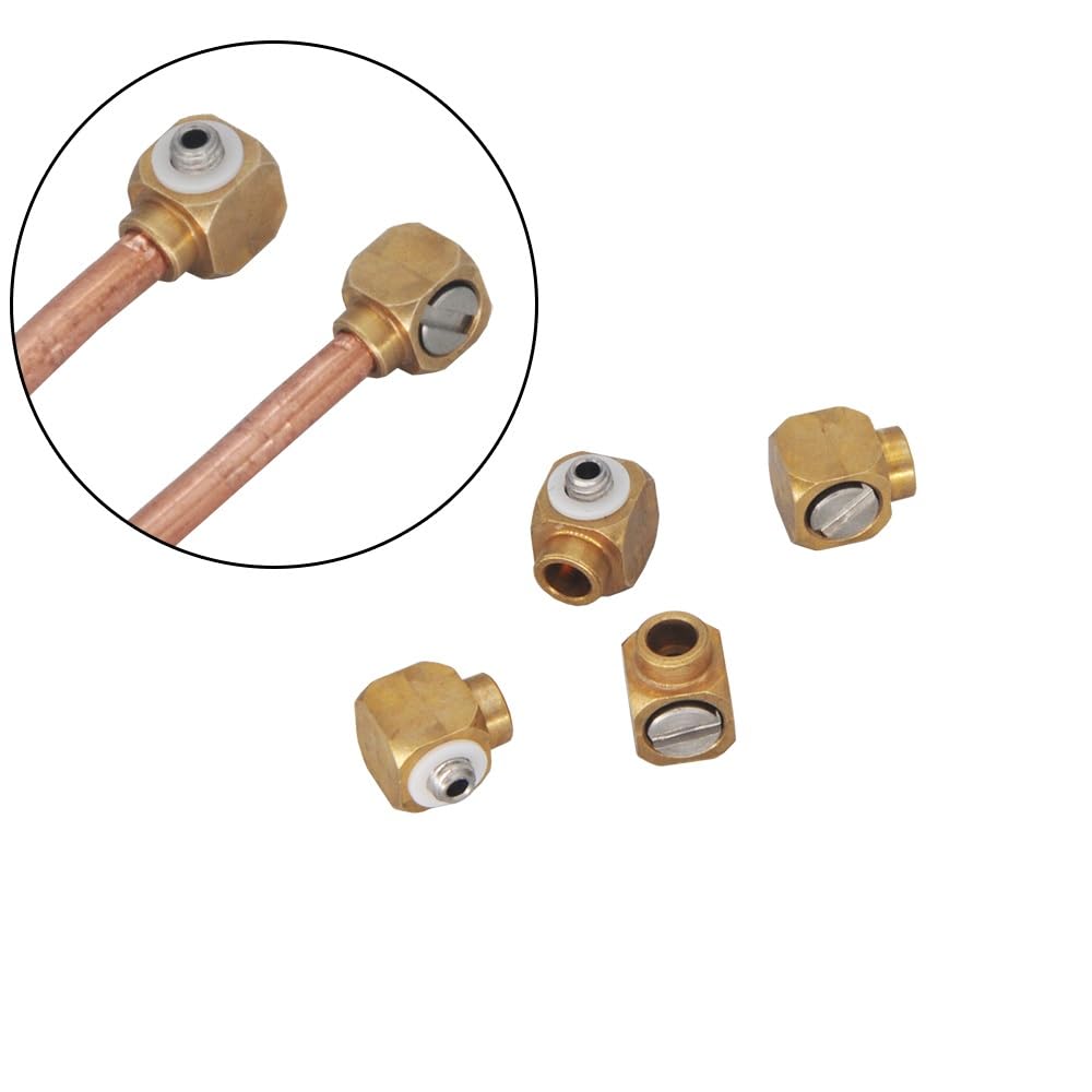 Złączka lutownicza Kolanko 90° M3 dla OD 3mm Miedziany cylinder oleju hydraulicznego RC 1/14 336GC Double E EC160E E010 Części
