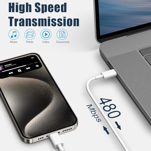 Image of iPhone 17 /16 /15 Charger Fast Charging,2Pack 10FT Long USB C to C i Phone Fast Charging Cable Cord with 20W USBC Quick Charger Block Adapter for iPhone 17 /16 Pro /15 ProMax /15 Plus,iPad 12.9 /11 /10.9 /Air