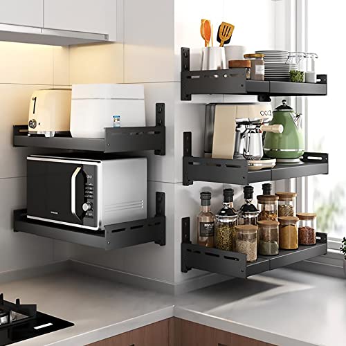 Support de rangement pour micro-ondes et meuble de cuisine extensible