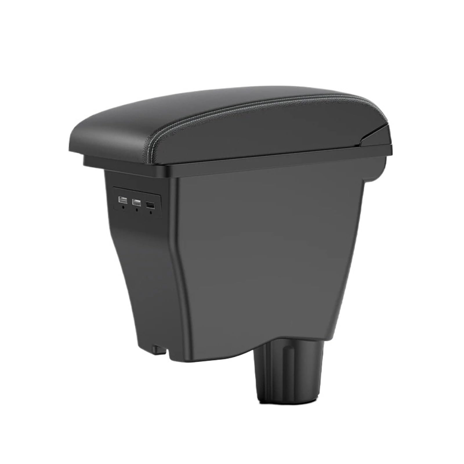 UMDJJU For Smart For Fortwo For For 453 Armrest Car Box Retrofit Parts Interior Storage Car Centre Console Armrest Box(A3 White line Corium)