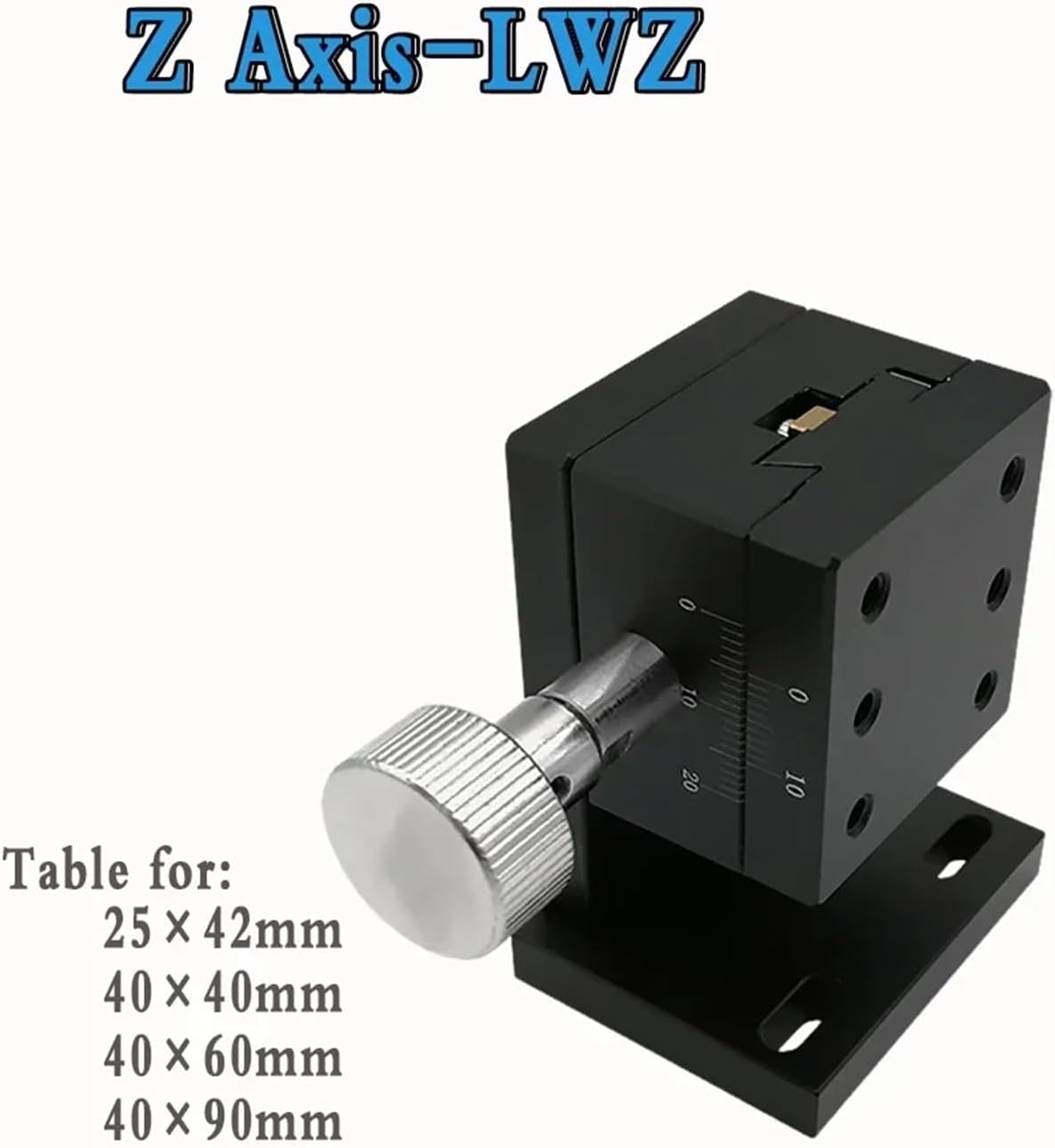 Manual Linear Translation Stages 1:1 Replace Groove Guide X/XY/Z/XYZ Axis(Z Axis-LWZ,Table 40x60mm)