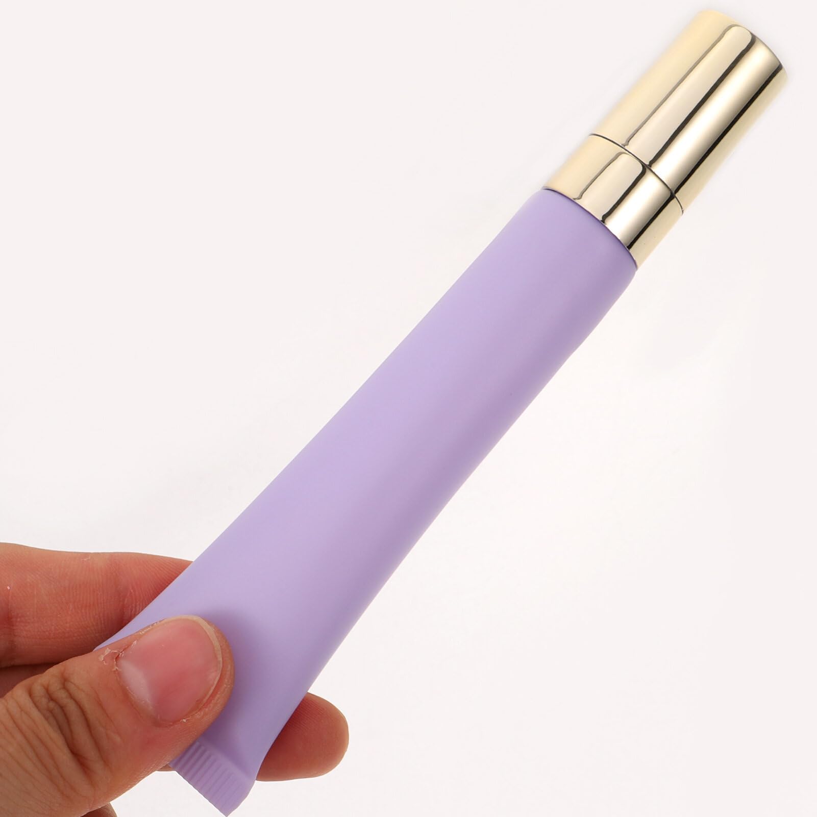 Beaupretty 20Ml Eye Cream Tube with Zinc Alloy Massage Head Refillable Frosted Purple Soft Squeeze Bottle for Skincare Serum Travel Container - Image 4