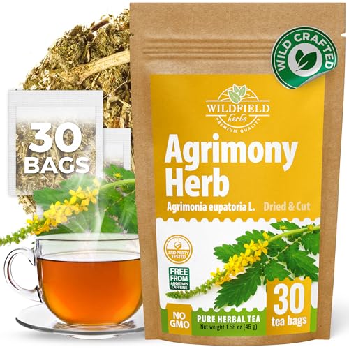Image of 30 Bags Agrimony Herb Dried Cut Agrimony Flower Tea (Agrimonia Eupatoria L.) - 30 Count 1.5g Tea Bags Agrimonia Flor De Hierba De San Guillermo