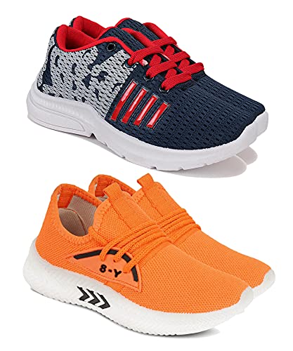 Image of Camfoot Comfortable Pack of 2 Multicolor Collection of Sports Shoes for Kids & Boys (1658-9266)