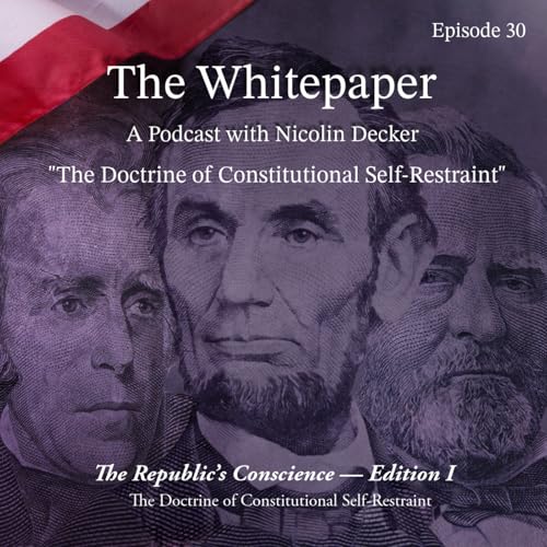 Page de couverture de "The Republic's Conscience &mdash; Edition 1: The Doctrine of Constitutional Self-Restraint"