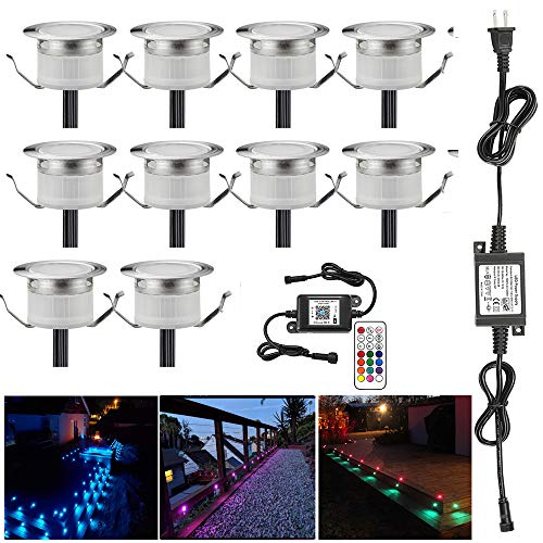 LED Deck Lights Kit, 10pcs Φ1.22