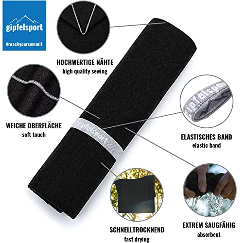 Microfibre Towel Set for Sauna Fitness, Sports, Beach Towel, Sports Towel, Anthracite Brush M: 110 x 50 cm - Image 2